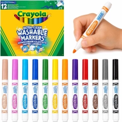 Set di pennarelli lavabili da disegno 12 colori