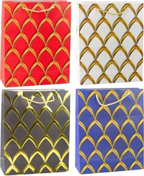 Borsa regalo con motivi dorati decorativi 32 × 26 × 12 cm