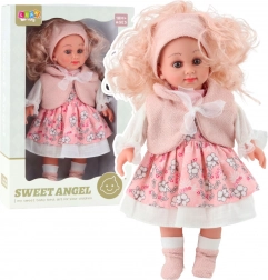 Bambola Sweet Angel con abito floreale rosa 36 cm