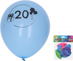 Palloncini gonfiabili 30 cm con numero 20 – set da 5 pz