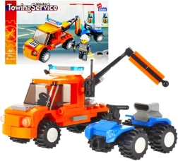 Set di costruzione servizio di carro attrezzi con auto e minifigura