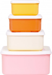 Set di quattro contenitori per snack A Little Lovely Company – Arcobaleno