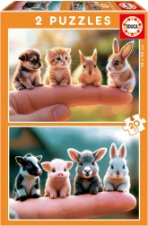 Puzzle Educa Animaletti 2x20 pezzi