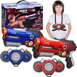Set laser tag per 2 giocatori con gilet e effetti luminosi – CZ/NI