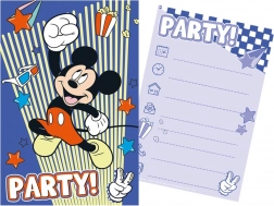 Set di inviti per feste con buste MICKEY MOUSE (5+5)