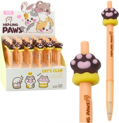 Penna gel Kočičí zampa marrone inchiostro blu 15 cm 0,5 mm