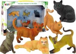 set di 6 figurine – gatti di diverse razze