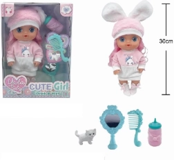 bambola 30 cm beve e fa la pipì con accessori