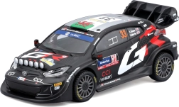 modello in metallo bburago 1:43 toyota gr yaris rally1 hybrid numero 33 evans in confezione regalo