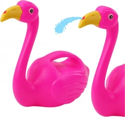 Annaffiatoio in plastica rosa per bambini a forma di fenicottero