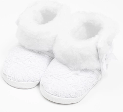 Stivaletti invernali in pizzo per neonati New Baby, bianchi, 0–3 mesi