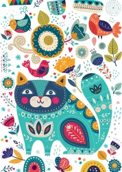 Puzzle gatto e uccellini 1000 pezzi