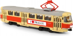 Tram per bambini di Praga con annuncio in ceco