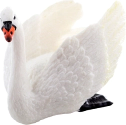 Figura in plastica cigno 8 cm