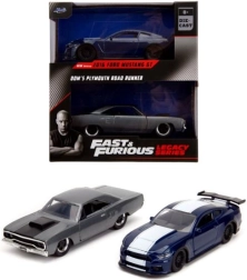 Confezione Doppia Modelli Auto Ford Mustang GT350 e Plymouth Road Runner da Fast & Furious