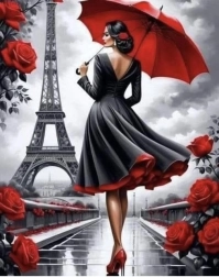 Set creativo Pittura diamantata Donna a Parigi