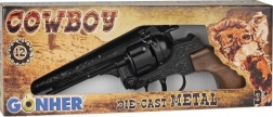 Revolver da cowboy in metallo Gonher per 12 colpi