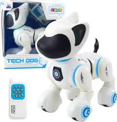 Cagnolino robotico interattivo con telecomando – bianco e blu