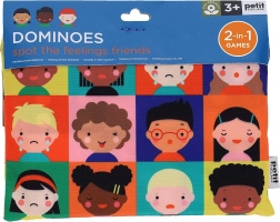 Petit Collage domino 2 in 1 emozioni e numeri
