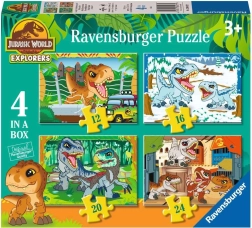 Puzzle Jurassic World 4 in 1 per bambini (12, 16, 20, 24 pezzi) RAVENSBURGER