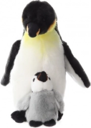 Pinguino di Peluche con Cucciolo 27 cm