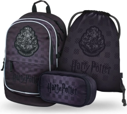 Set scolastico BAAGL Core HARRY POTTER Hogwarts nero – zaino, astuccio e sacca