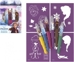 Pennarelli a soffiatura con stencil Frozen