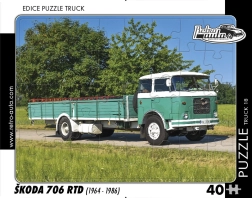 Puzzle Retro auto Škoda 706 RTD – camion, 40 pezzi