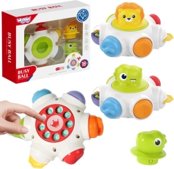 Woopie Blocco Attivo Cosmico a Forma di Razzo - Cubo Sensoriale Educativo 18m+