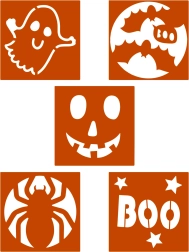 Set di stencil per Halloween - 5 pezzi
