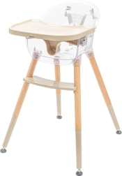 Seggiolone pappa Baby Mix Ingrid in legno beige