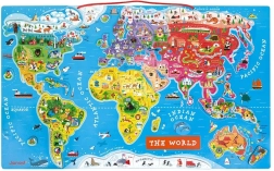 Mappa magnetica del mondo per bambini