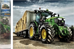 Quadro con Diamanti Trattore con Rimorchio John Deere 30x40cm