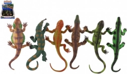 Set di lucertole di gomma con ventosa in scatola