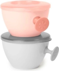 Set di ciotole Easy-Grab grigio/Corallo soffice