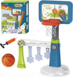 Woopie set 2 in 1 canestro da basket e porta da calcio + palla + pompa
