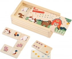 domino fattoria 2kids toys – domino in legno a doppia faccia per bambini