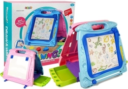 Lavagna da disegno per bambini bifacciale con magnete e pennarelli