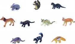 animali del bosco mini zoo – set di 10 figurine in sacchetto