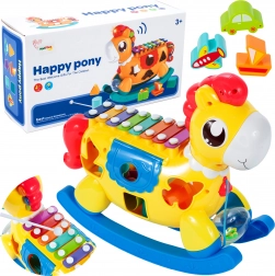 Cavallino a dondolo con sorter e cembali