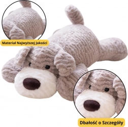 Cagnolino Coccoloso Peluche Grigio Chiaro 30cm