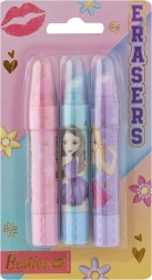 Gomma Besties a forma di rossetto 3 pz