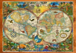 Puzzle mappa degli animali del mondo 1000 pezzi