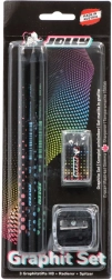 Set di matite, gomma e temperamatite 3 in 1 Jolly Next Gen