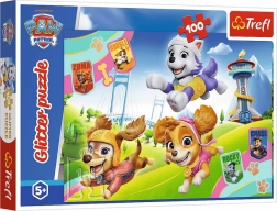 Puzzle da 100 pezzi con glitter PAW PATROL – cagnolini scintillanti Trefl