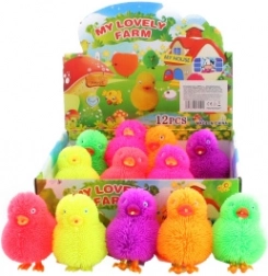 Pulcino peloso luminoso – giocattolo di gomma lampeggiante