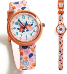 Orologio analogico per bambini Djeco Fiori