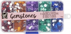 Set di gemme decorative colorate