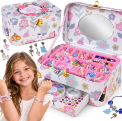 Kit creativo di perline per realizzare braccialetti in valigetta