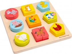 Puzzle in legno ad incastro Forme e Animali